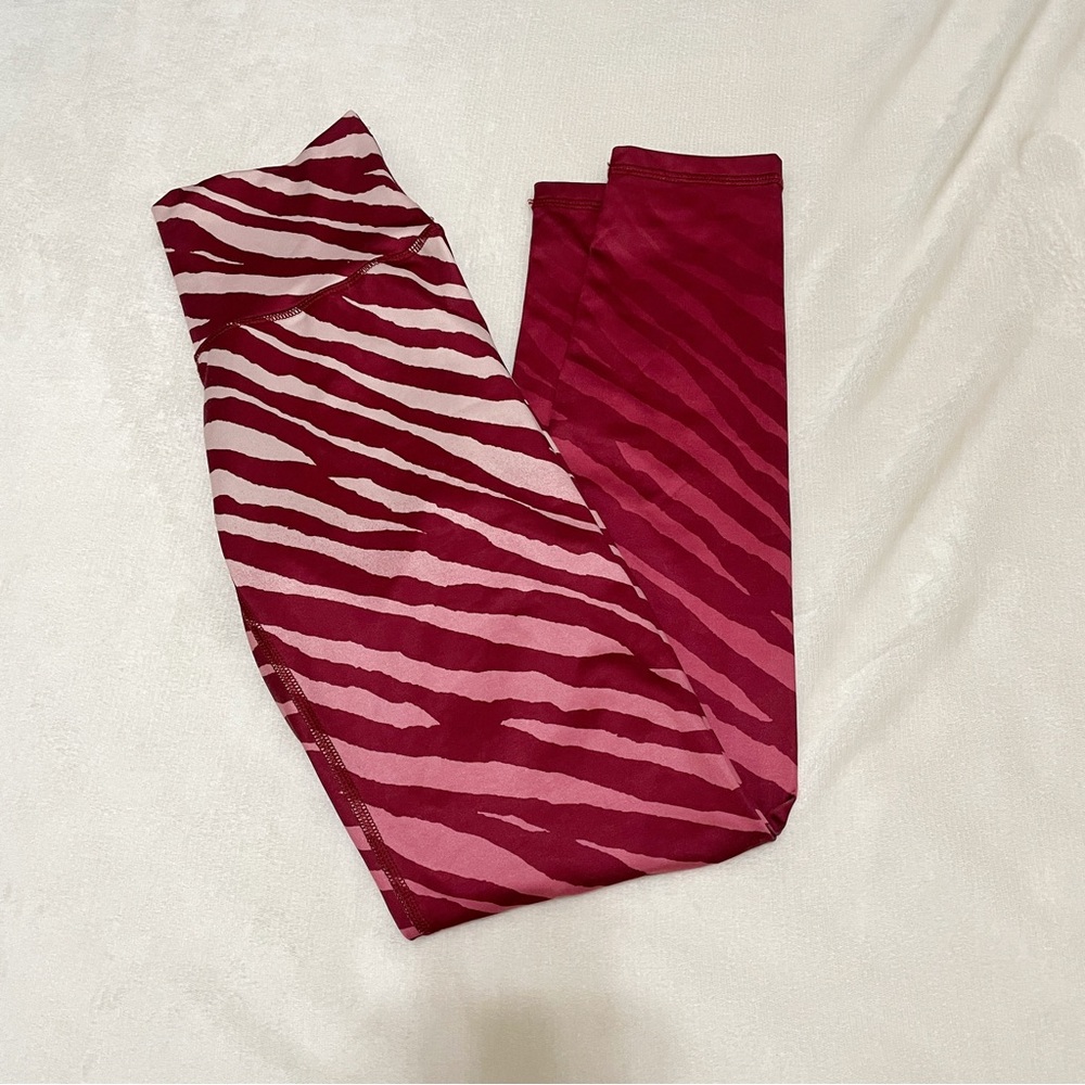 Aerie High Waist Ombré Pink Zebra Workout Yoga Pants Size Medium